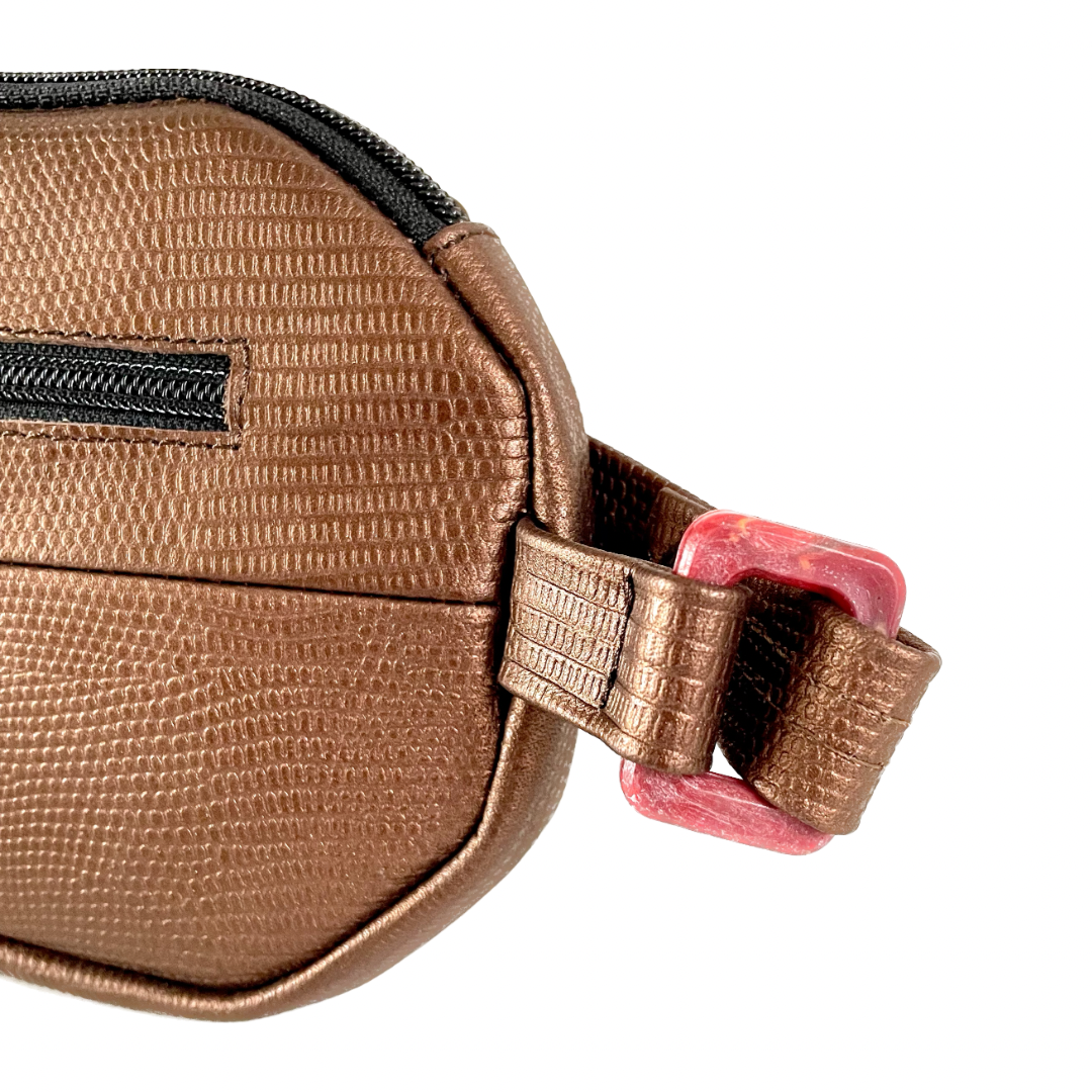 Mystical Palace Repurpposed Leather Crossbody Banana Bag