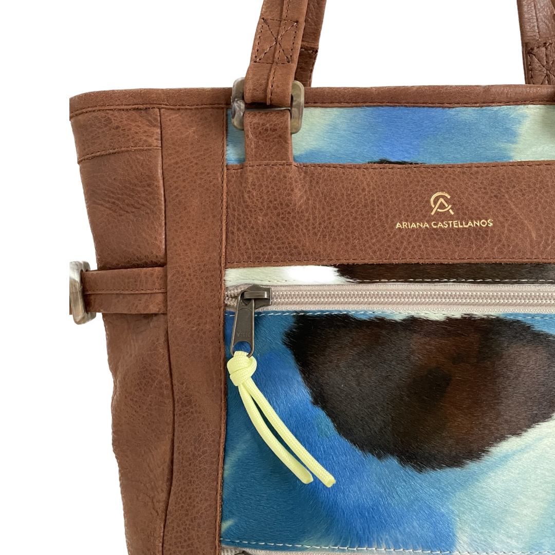 Mohave Dessert Brown Tie-Dye Blue Convertible Tote Backpack