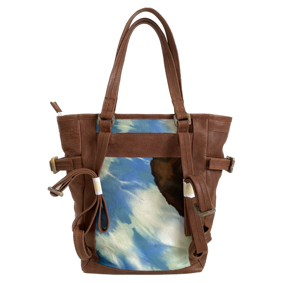 Mohave Dessert Brown Tie-Dye Blue Convertible Tote Backpack