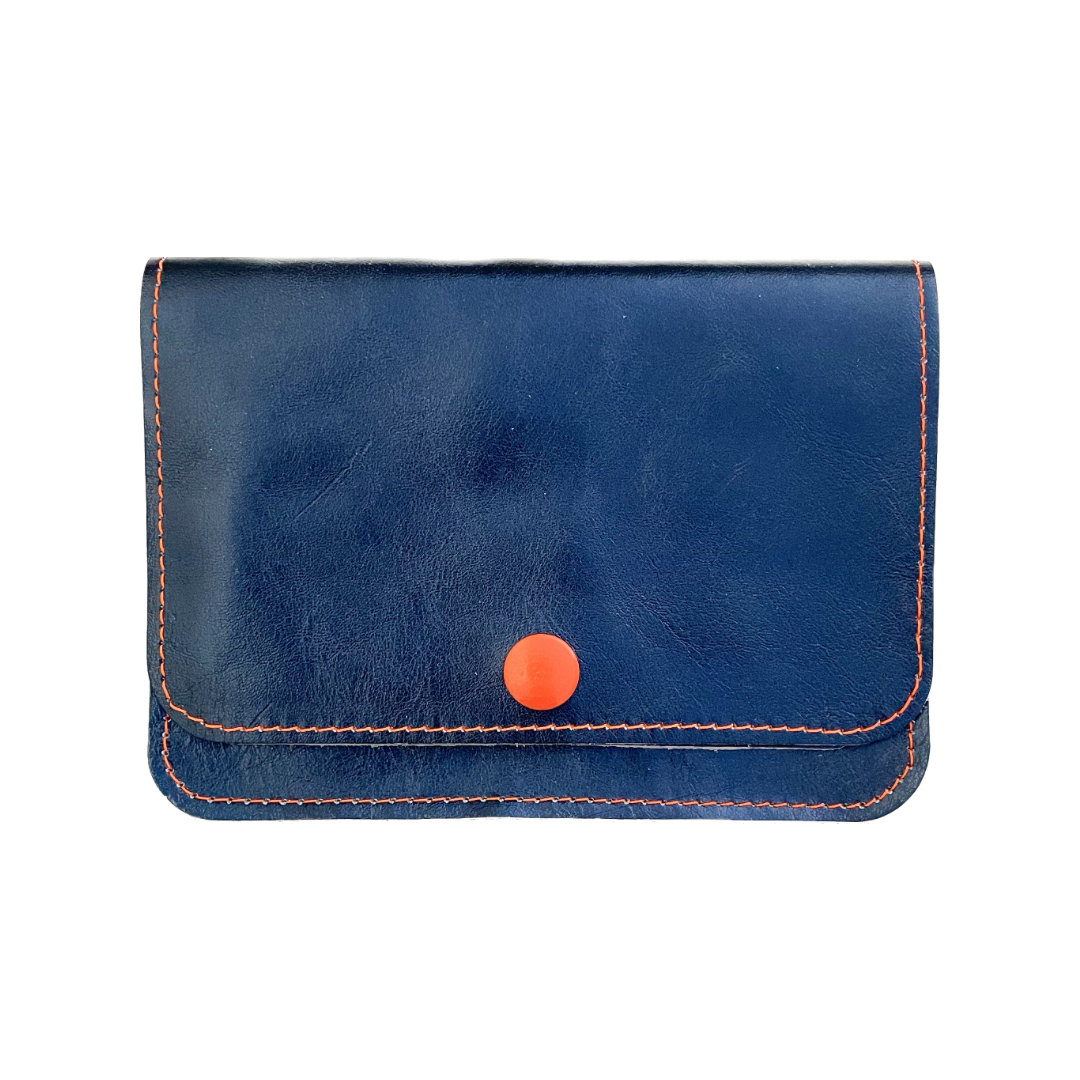 Metallic Blue Passport Wallet