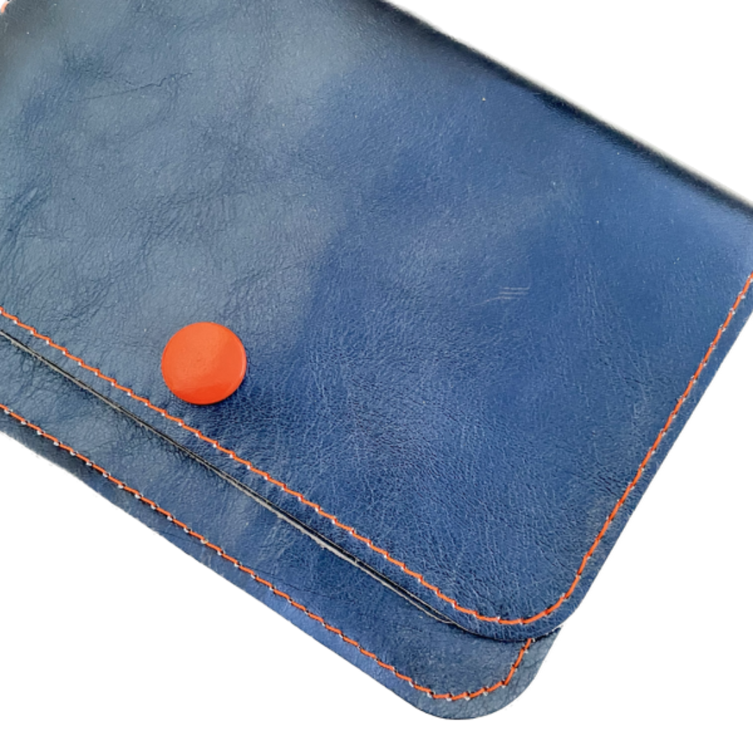 Metallic Blue Passport Wallet