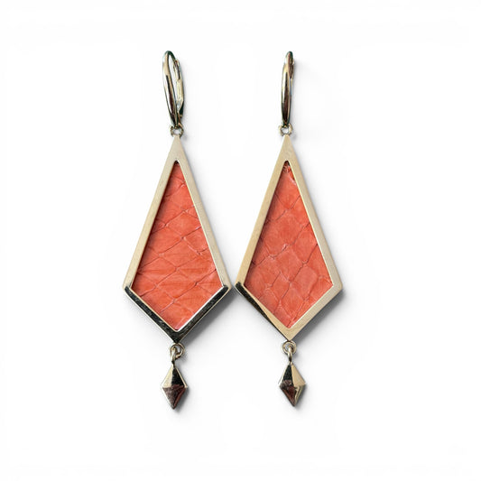 Mandarina Pyramid Earrings Silver & Gold Plated