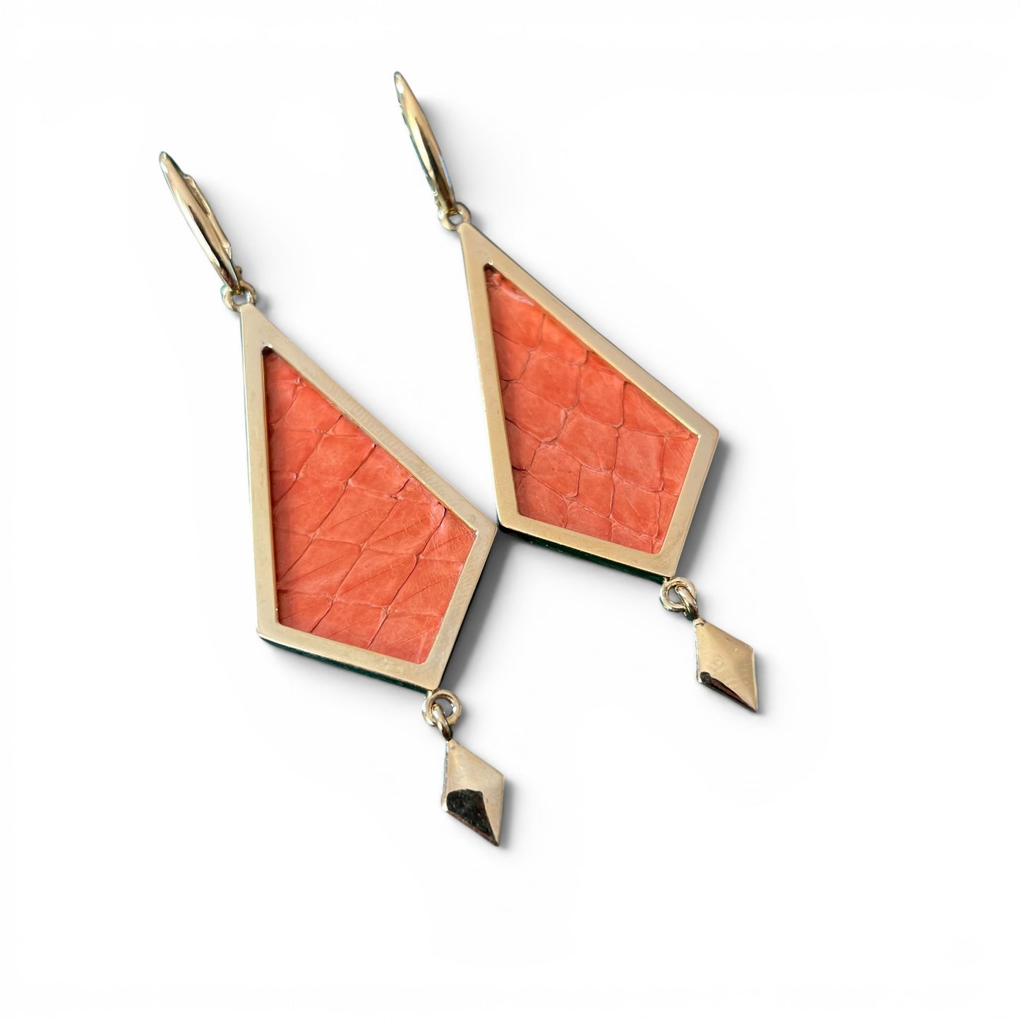 Mandarina Pyramid Earrings Silver & Gold Plated