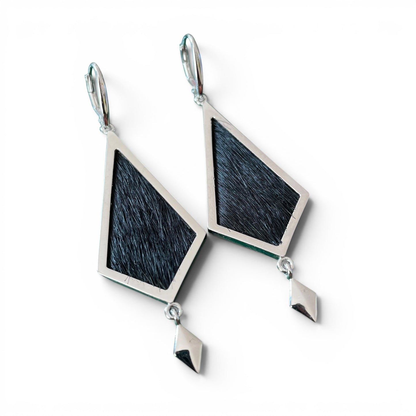 Abysm Pyramid Earrings Sterling Silver w/ Rhodium Plate