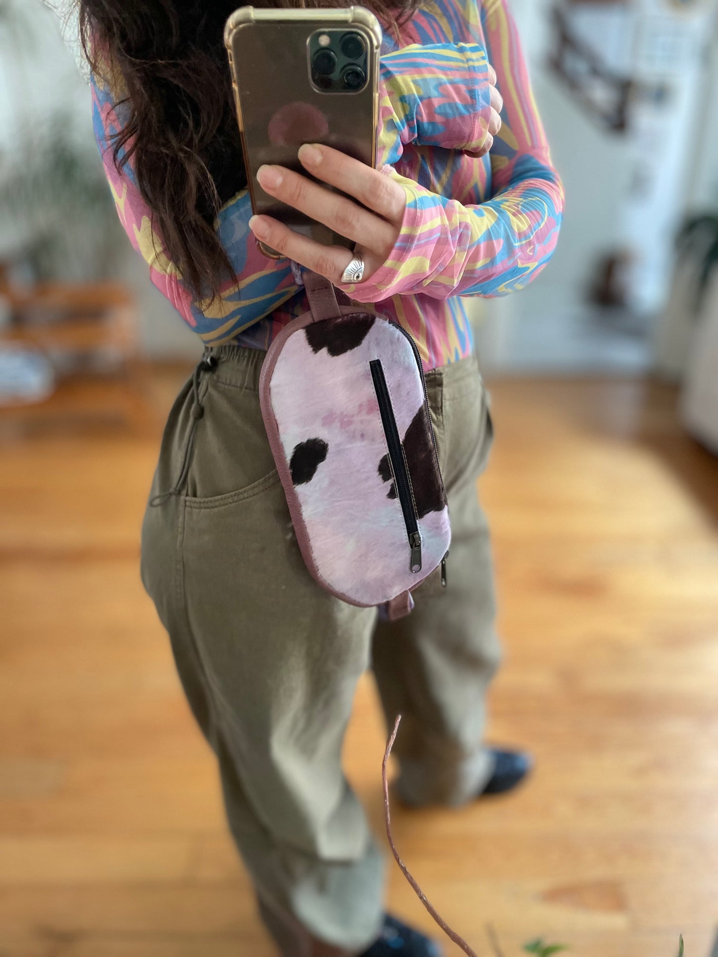 Painted Desert Repurposed Leather Banana Bag