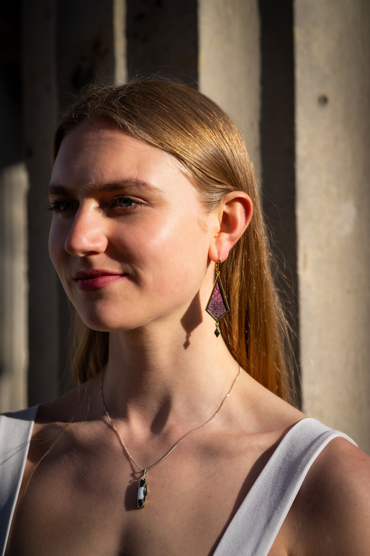 Anemone Pyramid Earrings Silver/ Gold Plated
