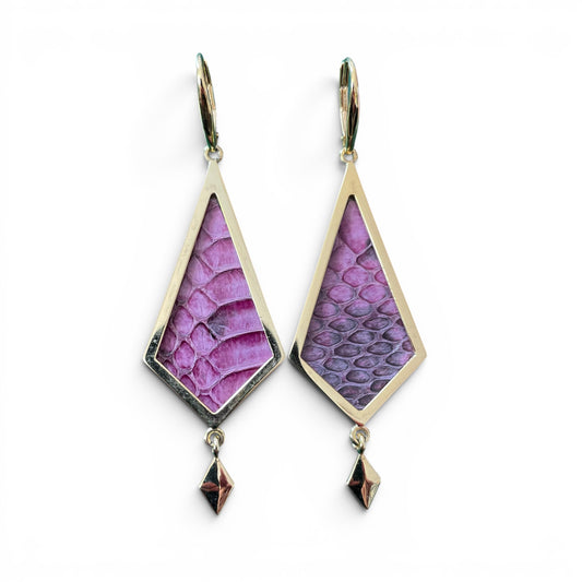 Anemone Pyramid Earrings Silver/ Gold Plated