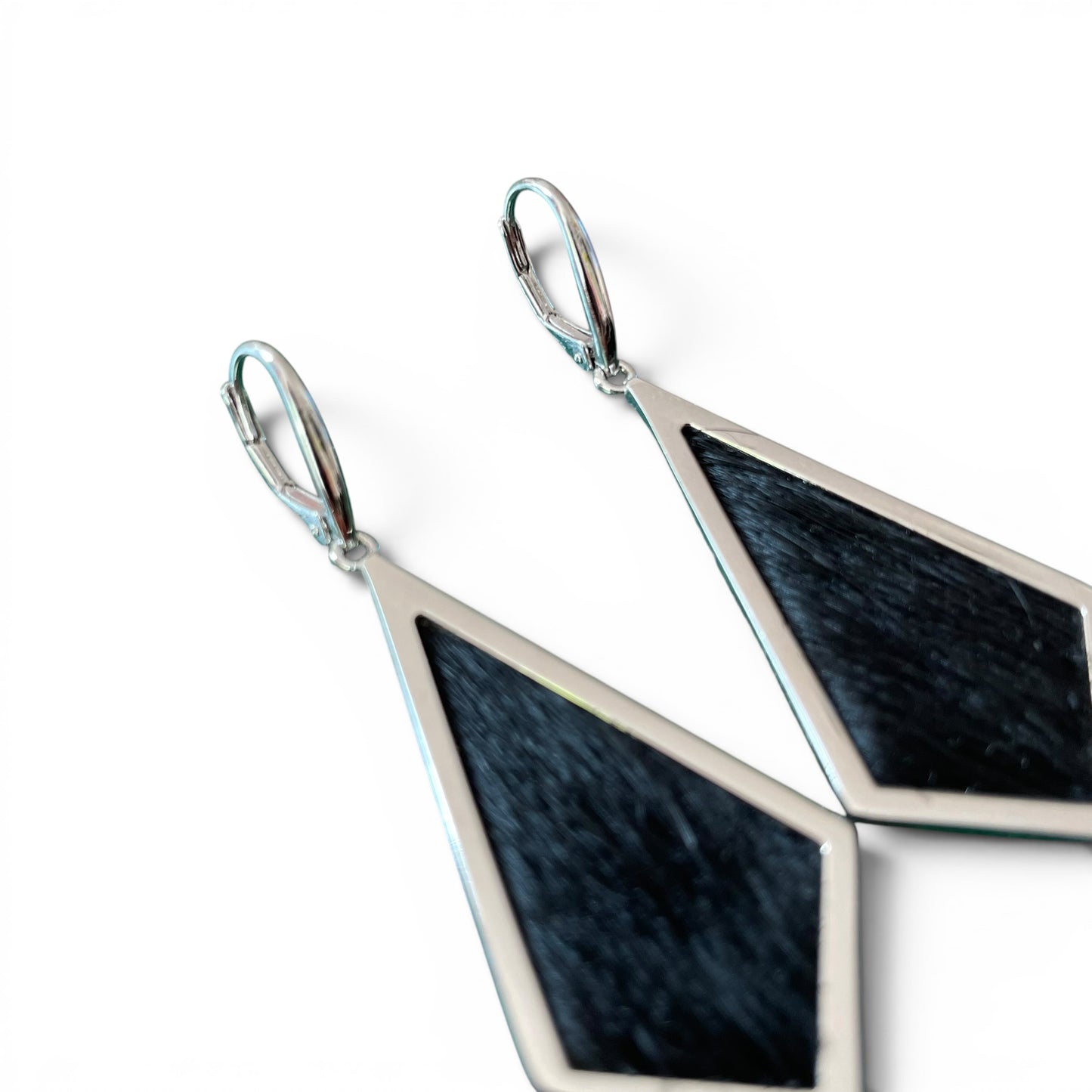 Abysm Pyramid Earrings Sterling Silver w/ Rhodium Plate