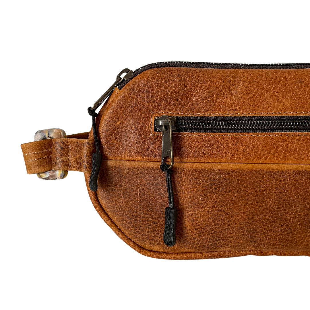 Sierra Repurposed Leather & Recycled Plastic Banana Bag